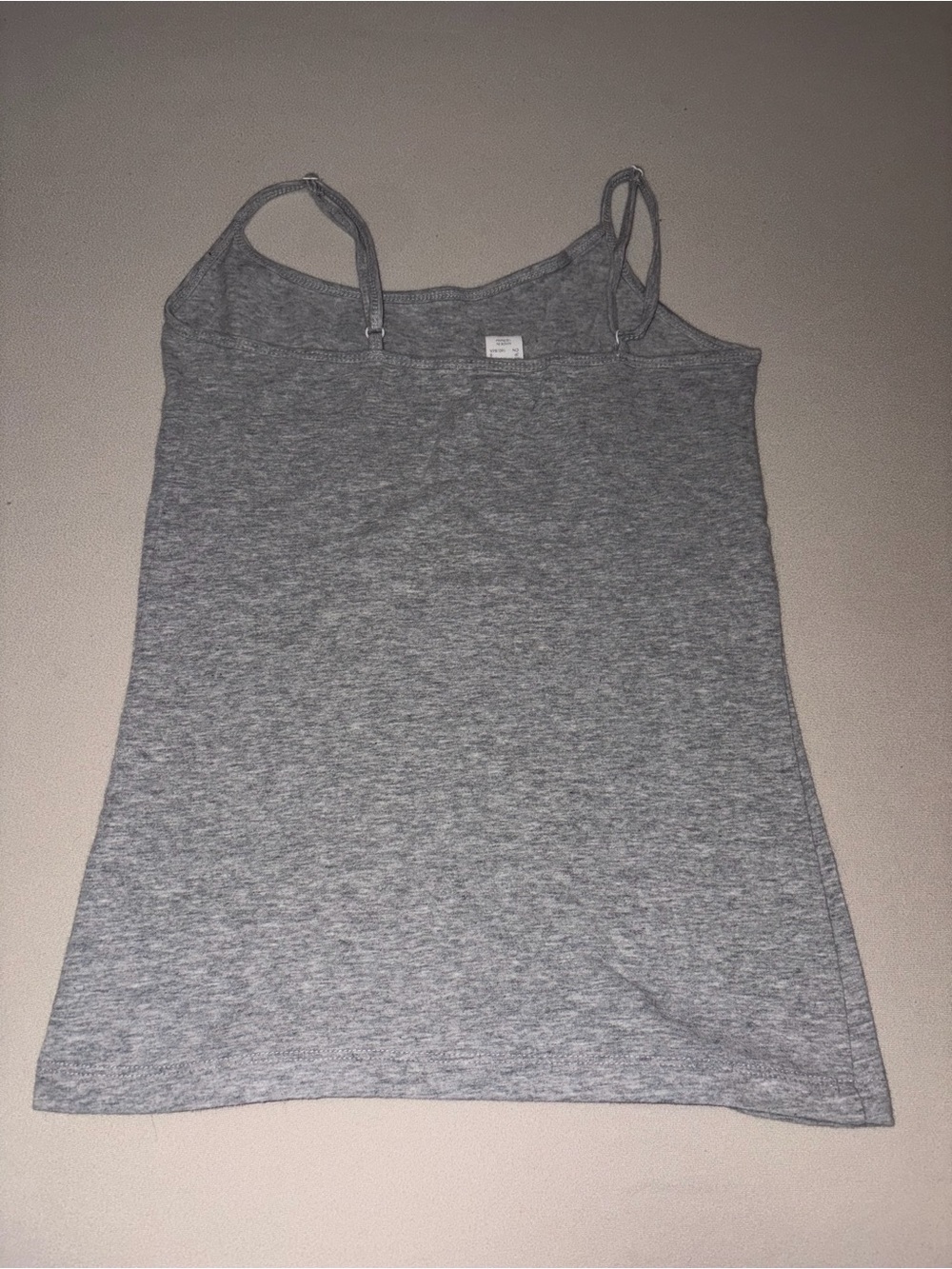 Grey Women's Slim Tank Top - Soft Stretch Jersey - Picture 3 of 3